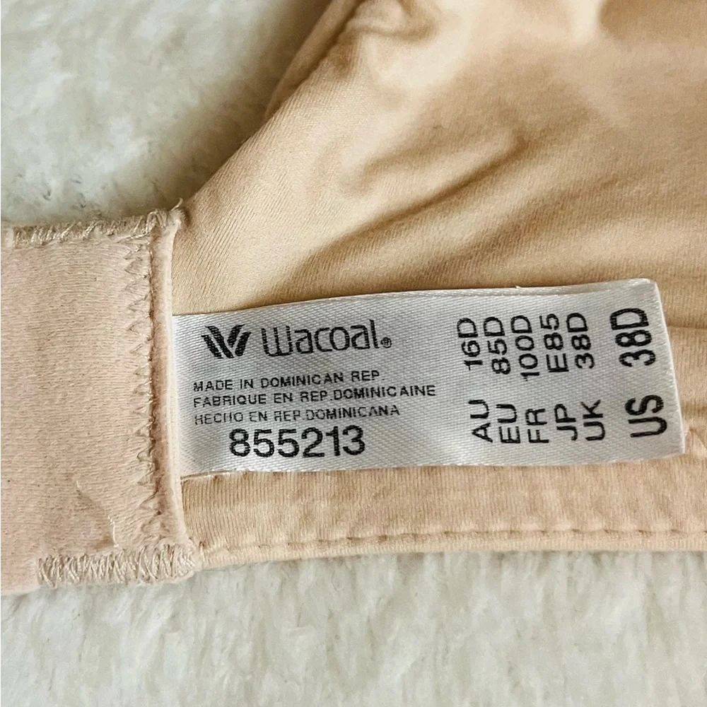 Wacoal Tan  Full Coverage Bra with Adjustable Straps‎ Sz 38D